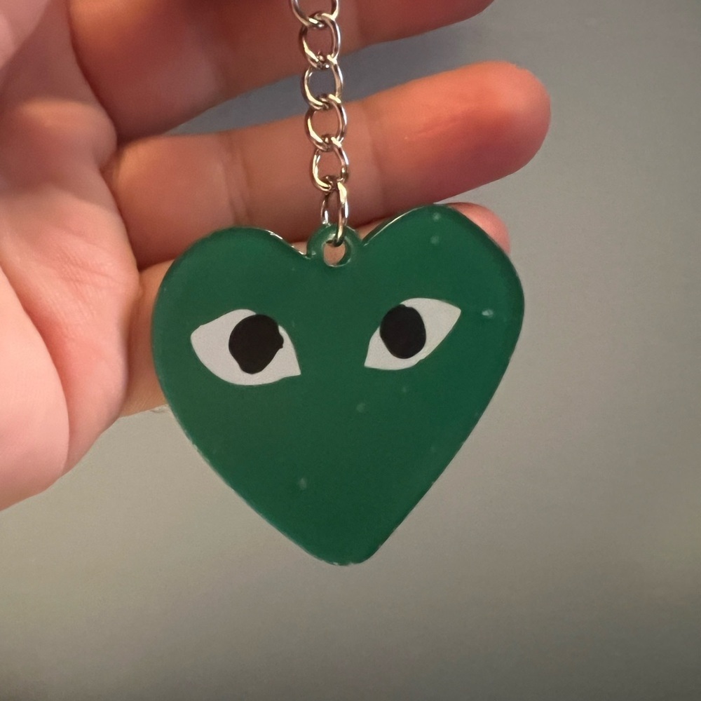 Green Heart Reptile Keychain